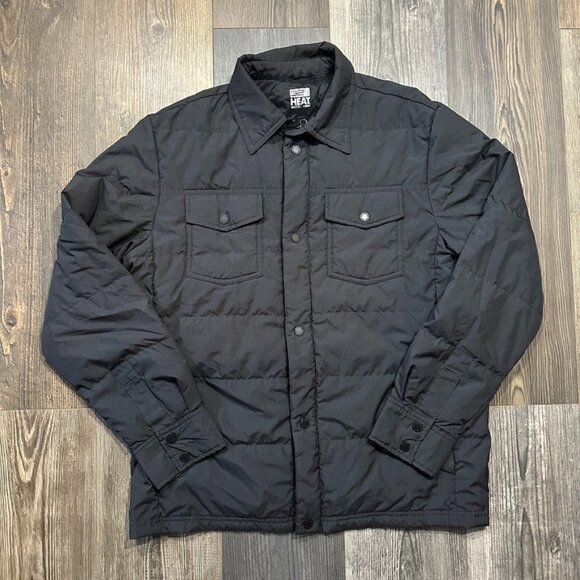 32 Degrees Heat Down Shirt Jacket Mens Medium Gorpcore Hiking Outdoor Puffer - Picture 1 of 7